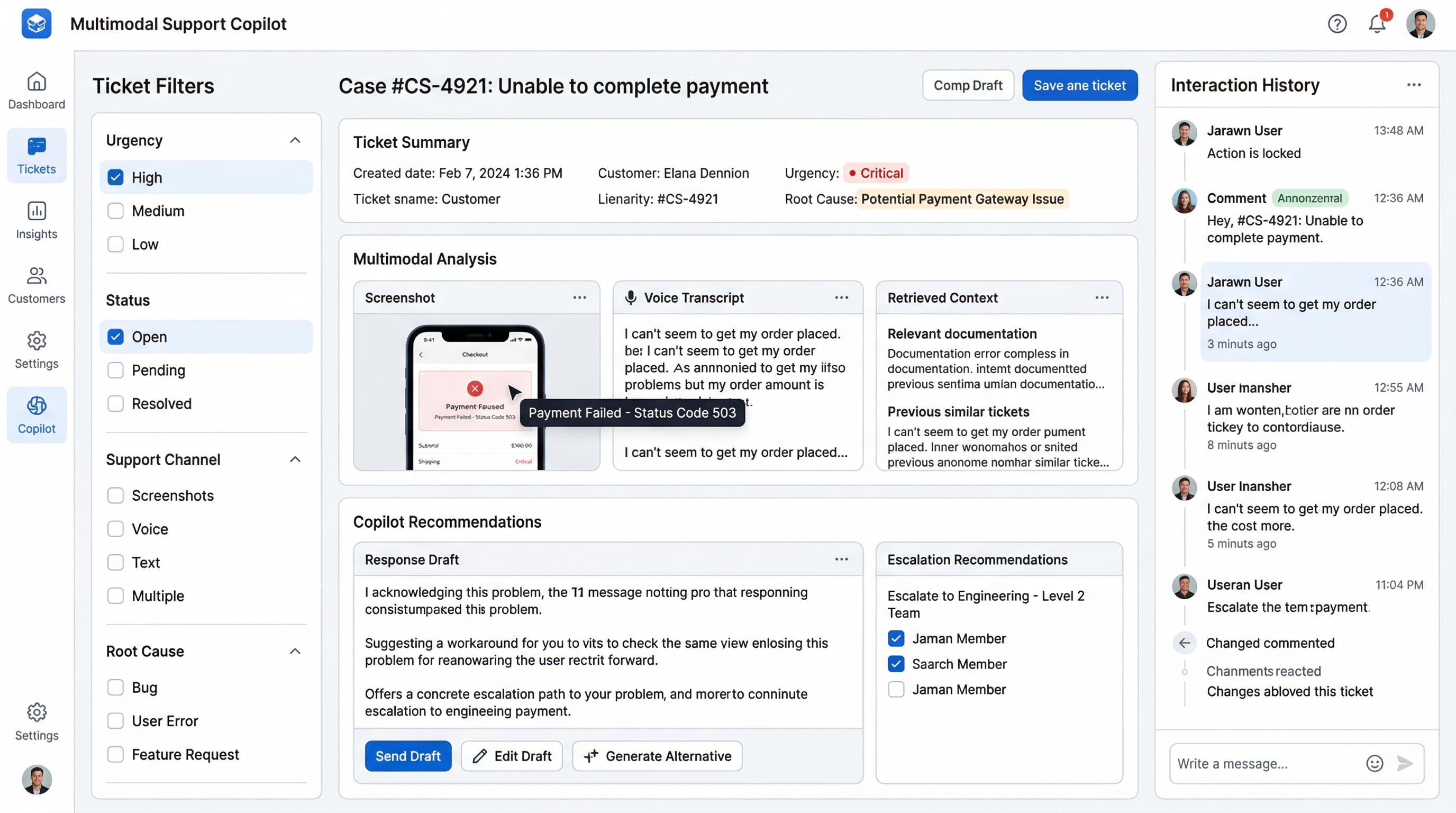 Multimodal Support Copilot — screenshot 2