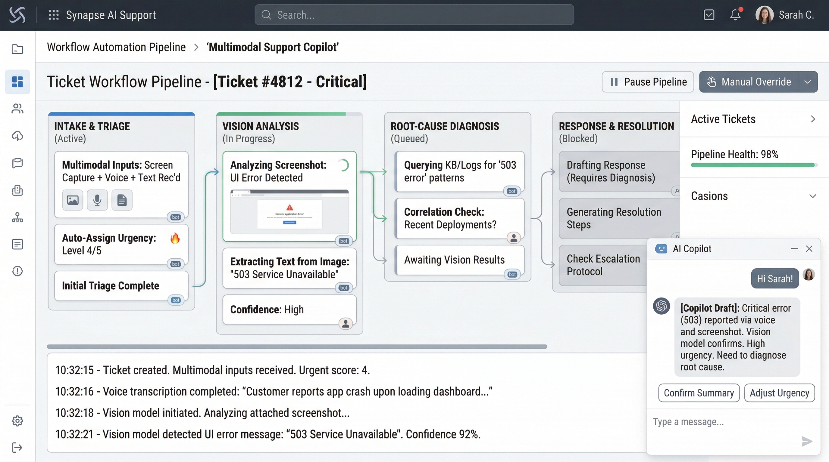 Multimodal Support Copilot — screenshot 3