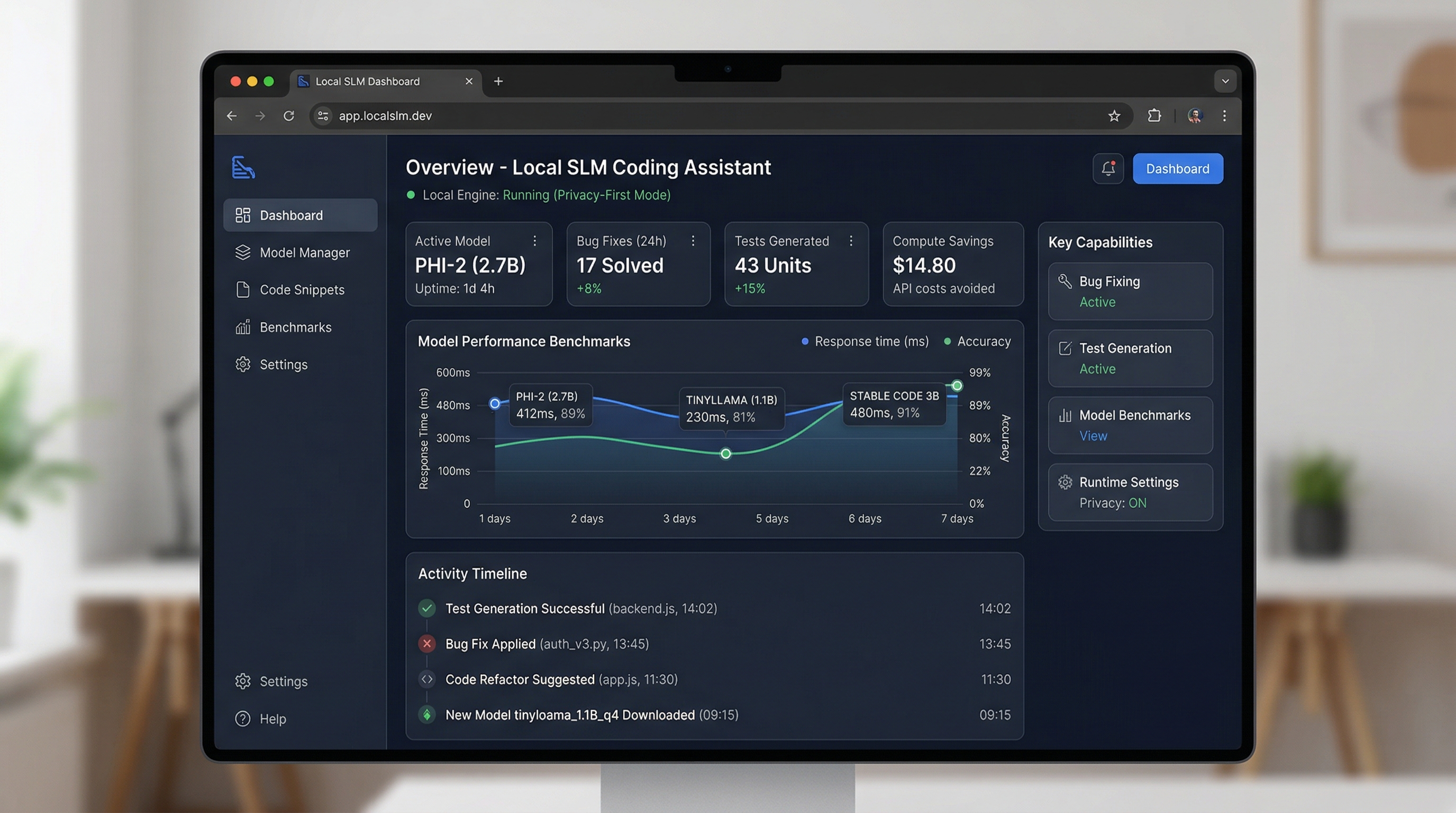 Local SLM Coding Assistant — screenshot 2