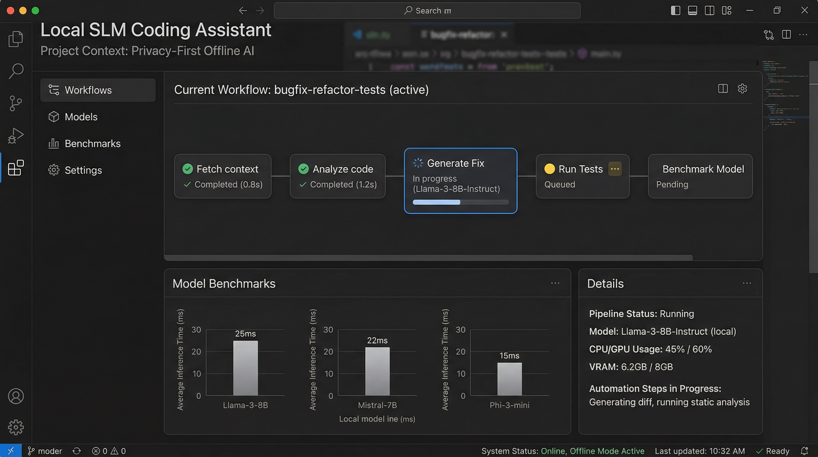 Local SLM Coding Assistant — screenshot 3