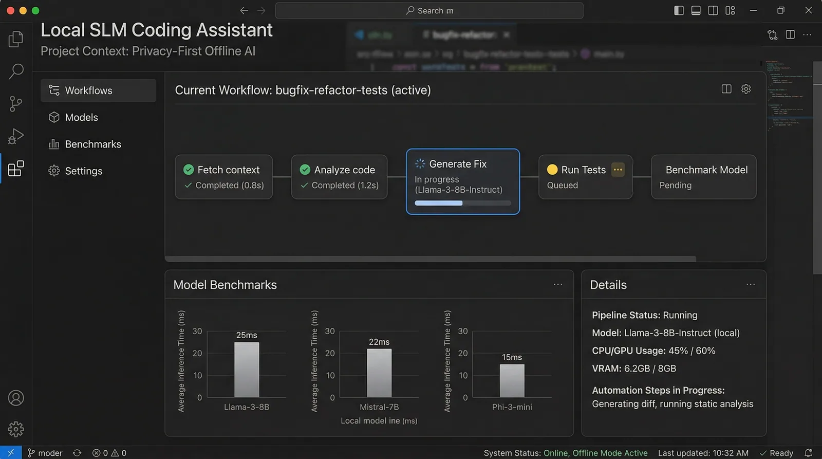 Local SLM Coding Assistant — screenshot 3