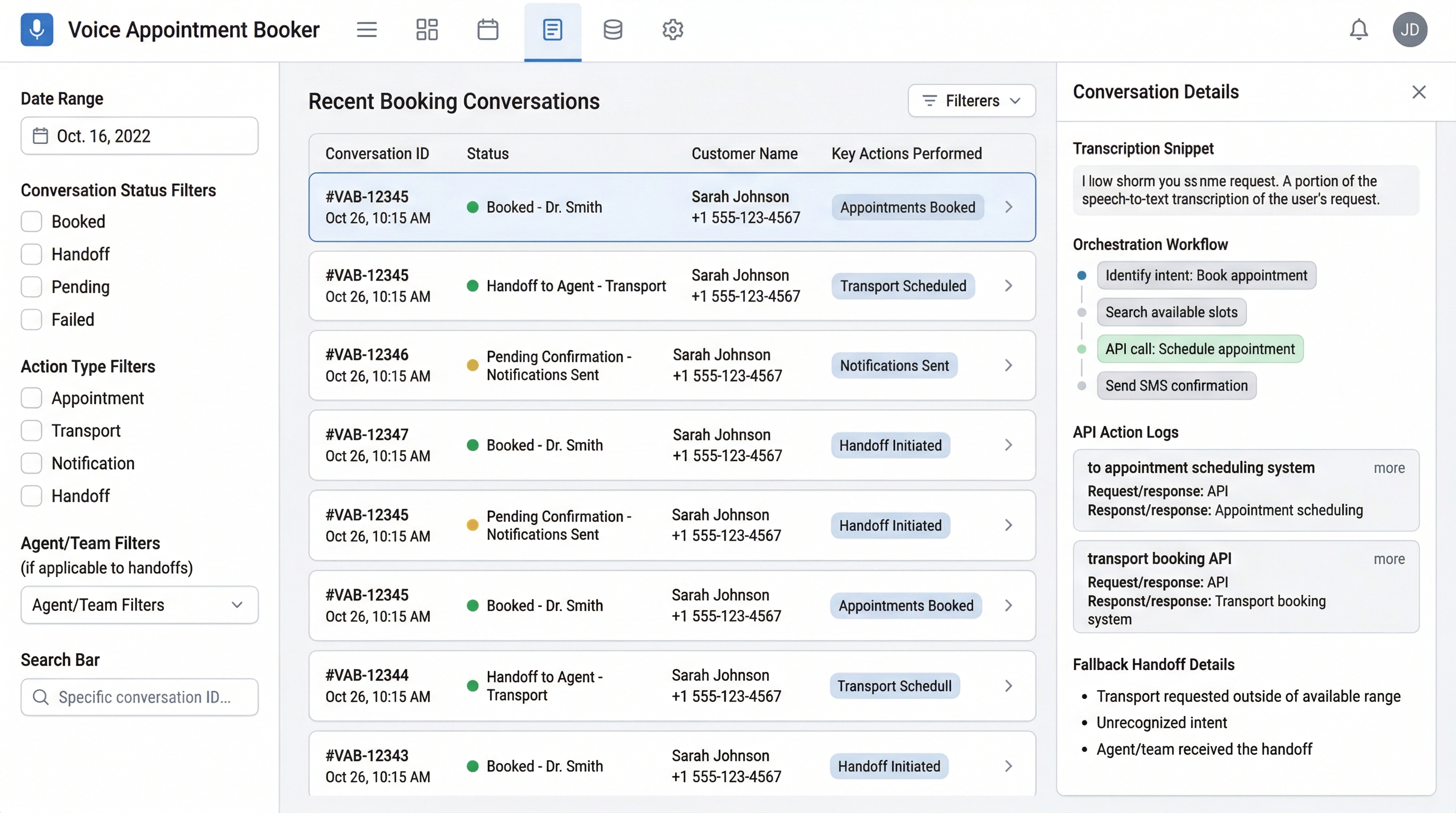 Voice Appointment Booker