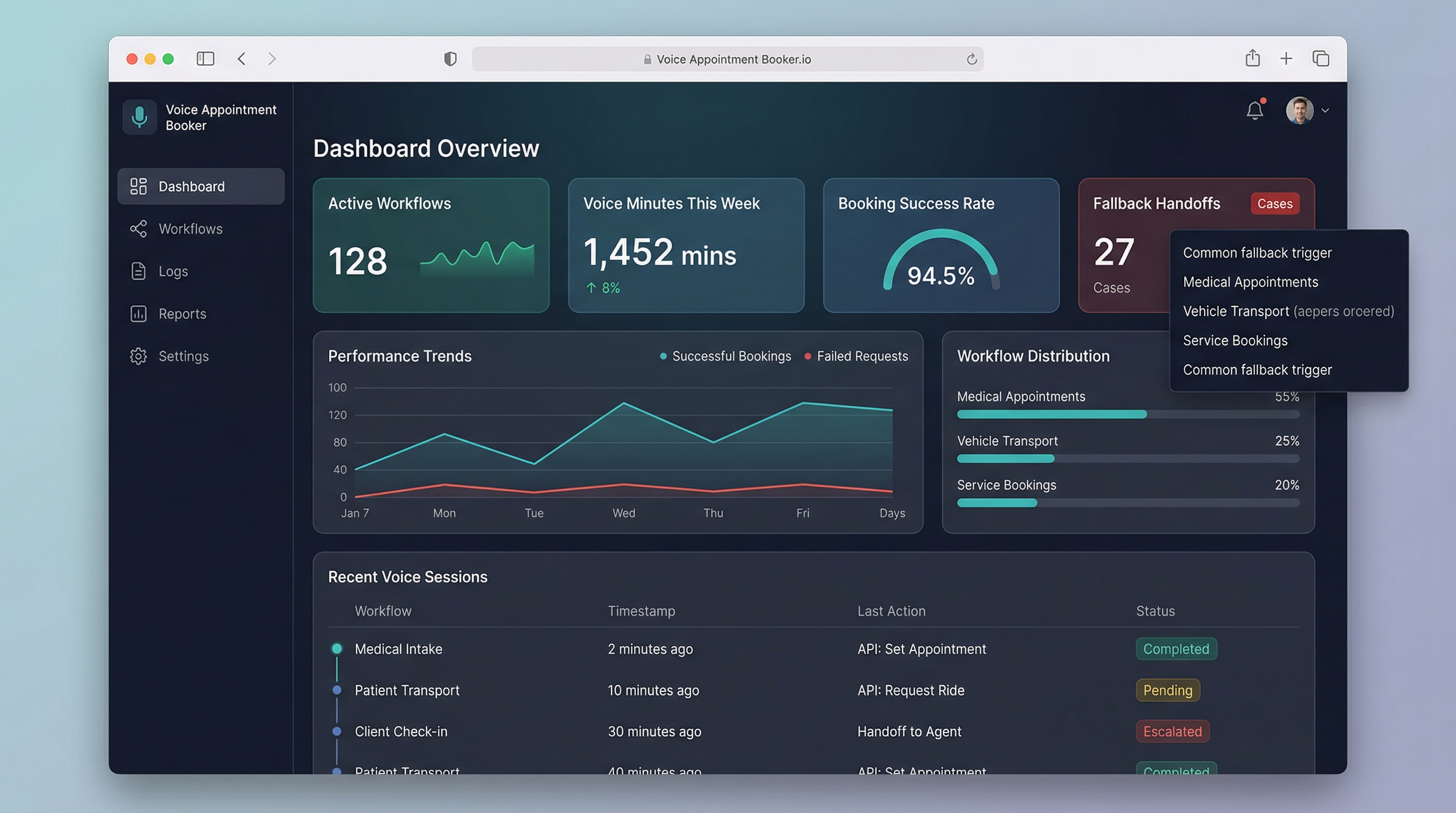 Voice Appointment Booker — screenshot 2
