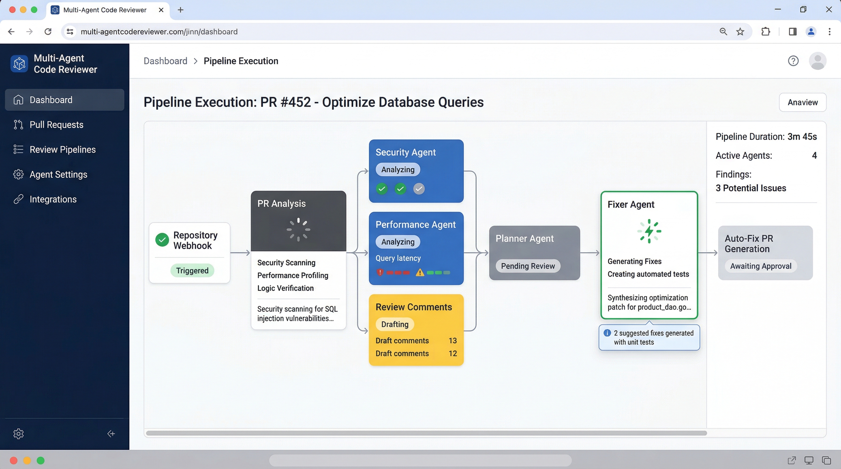 Multi-Agent Code Reviewer — screenshot 3