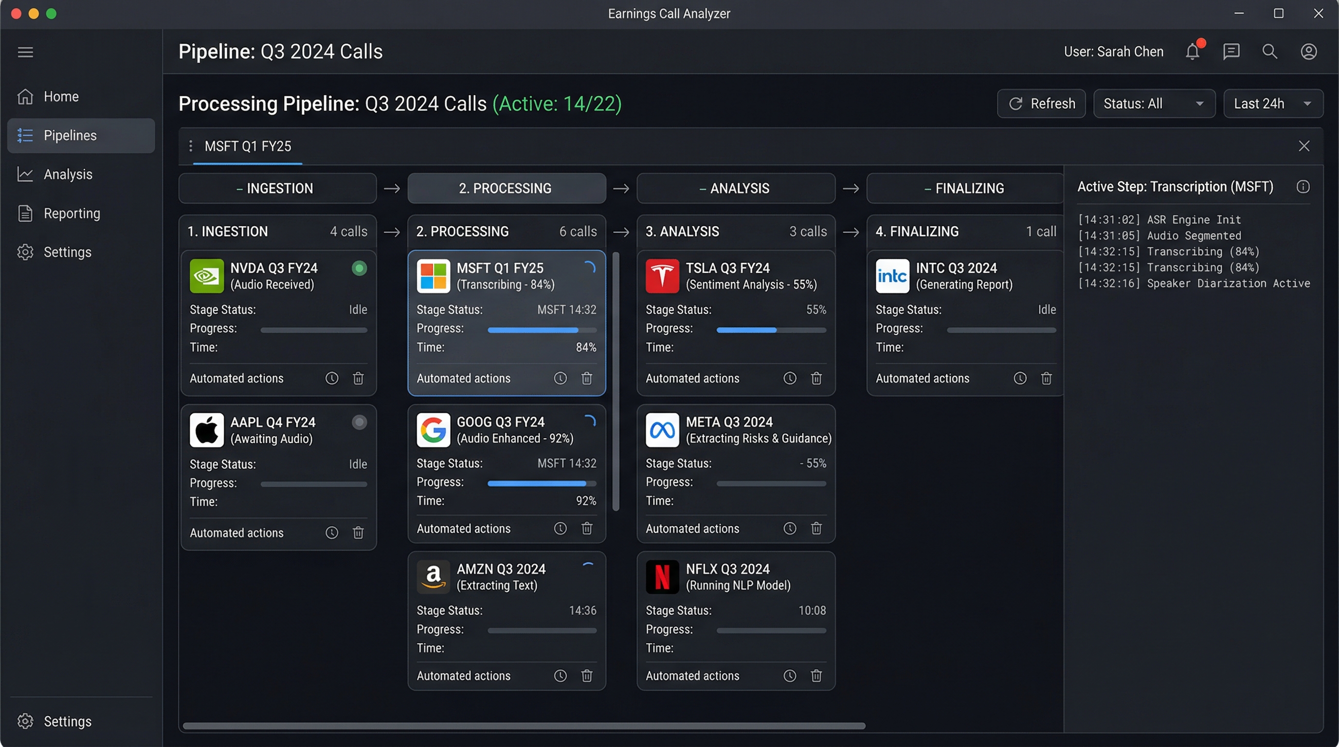 Earnings Call Analyzer — screenshot 3